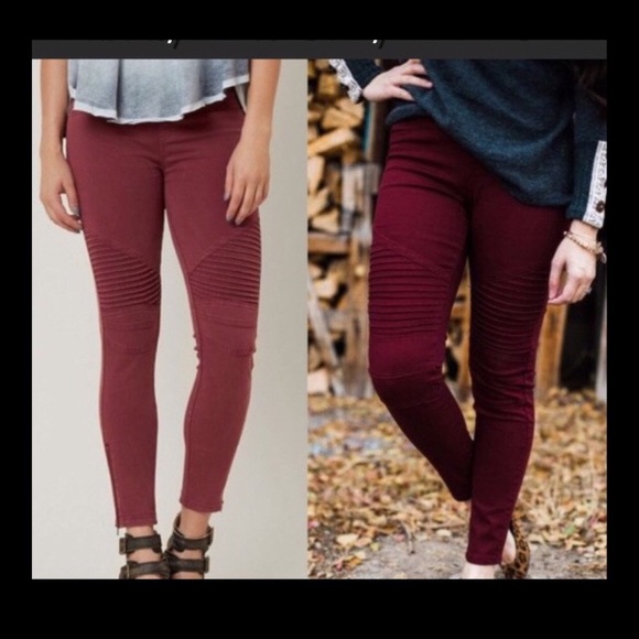 New Mix Pants - BIKER MOTO JEGGINGS